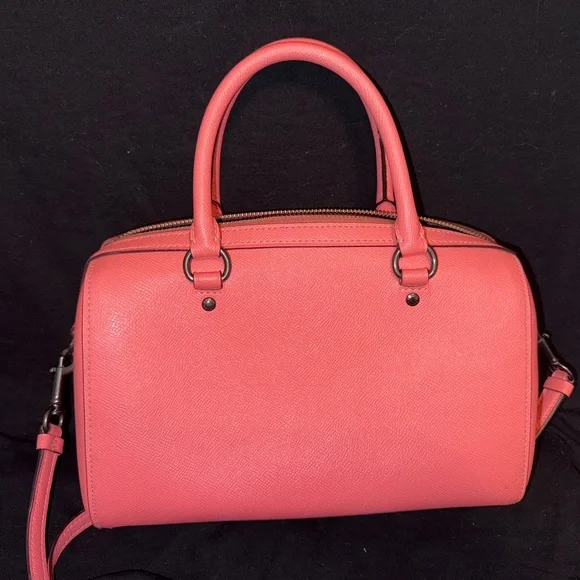 Coach Coral Leather Satchel and Matching Wallet - Picture 3 of 16